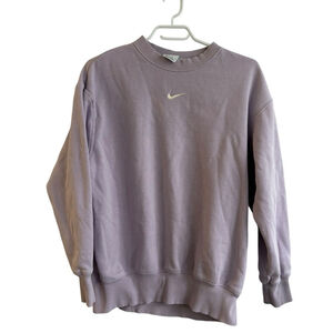 Nike Oversized Crewneck Lilac Sweater Sz XS Athleisure Pullover
